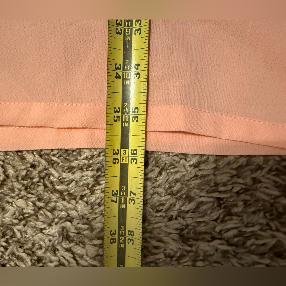 Peach V-Neck Ruffle Sleeve Dress - Picture 10 of 12